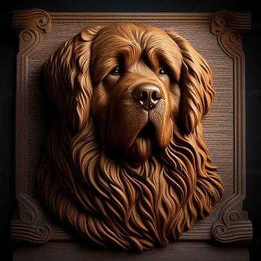 3D model Tibetan Mastiff dog (STL)